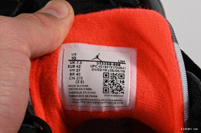 Retro Jordan Black Patent 313358-006 7 Air 0730